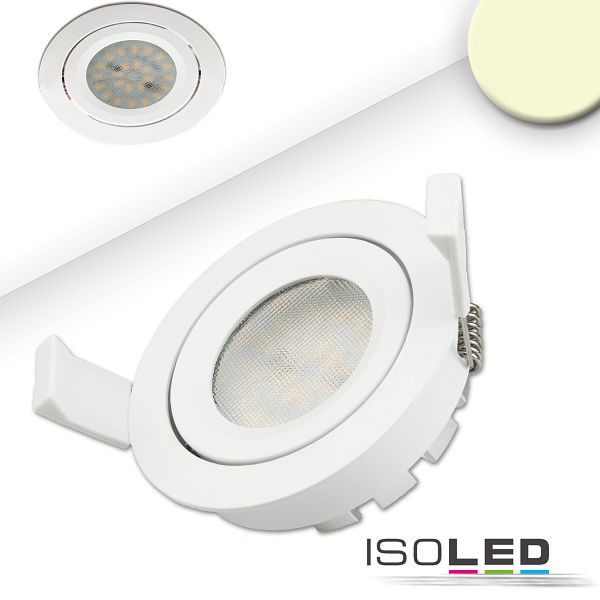 ISOLED LED Einbaustrahler, weiß, 8W SMD, 120°, rund, warmweiß, dimmbar, 112047