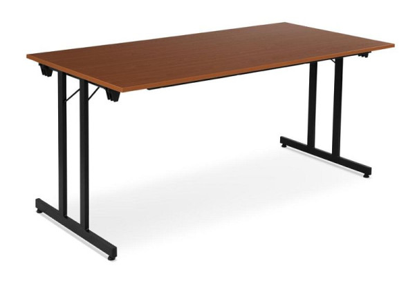 Deskin Klapptisch / Mehrzwecktisch, Platte Dekor Kirschbaum, Gestell schwarz, B 1200 x T 700 x H 720 mm, 349467