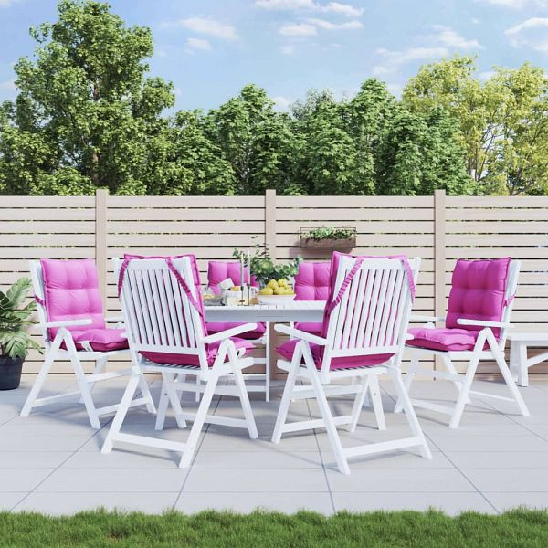vidaXL Niedriglehner-Auflagen 6 Stück Rosa Oxford-Gewebe, 377733