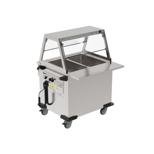 Rieber Kinderbuffet-Wagen mit 2 Wannen, Edelstahl, 88160212