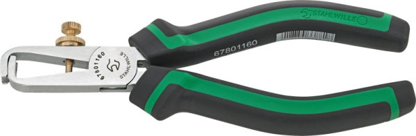 STAHLWILLE Abisolierzange min. Durchmesser 5mm² - max. Durchmesser 10mm², Länge 168mm, 67801160