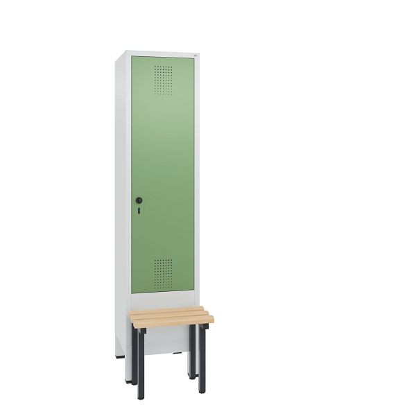 C+P Spind Evolo, 1 Abteil, H1850xB420xT815 mm, Grau/Resedagrün, 48030-12 S10283