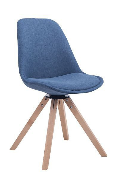 CLP Besucherstuhl Troyes Drehbar Natura Stoff Square, blau, 151856610