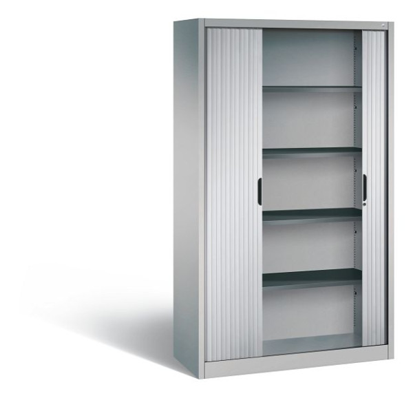 C+P Rollladenschrank Omnispace, H1980xB1200xT420mm, Farbe: Weißaluminium, Griffmulde, 5 OH, 3203-00 S10291