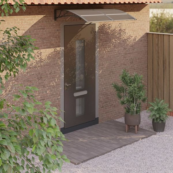 vidaXL Türvordach Schwarz 150x100 cm Polycarbonat, 153573