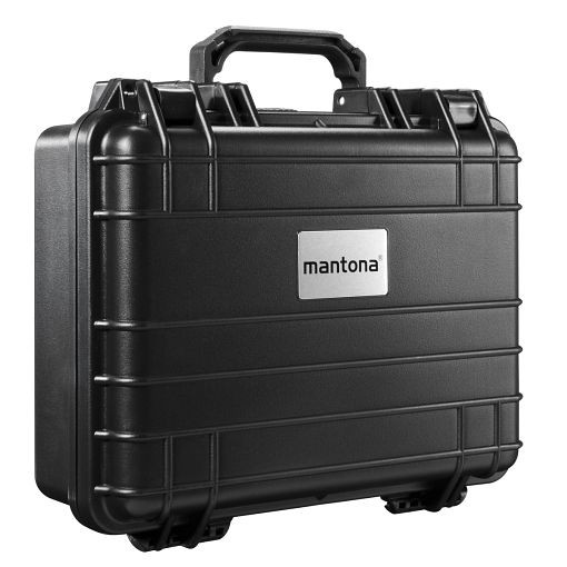 Mantona Outdoor Schutzkoffer M, Wasserdicht, stoßfest, staubdicht, Maße außen: ca. 32,5x26x11cm, 1018508
