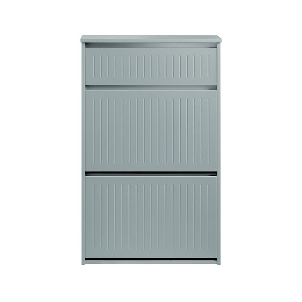 SoBuy Schuhschrank mit einer Schublade Hellgrau 100x61x100 cm, Funktional, FSR165-HG