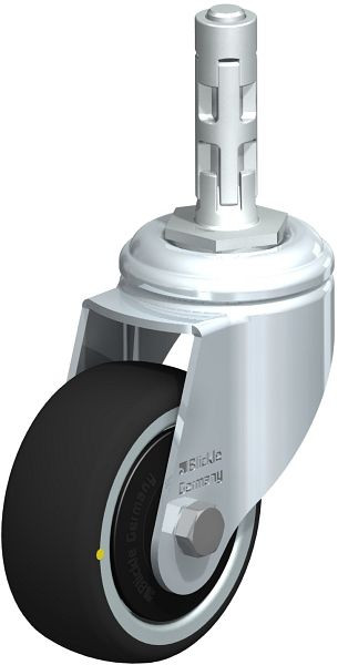 Blickle LKRA-PATH 80K-11-ELS-FK-E11 Apparate-Lenkrolle mit Expander, Thermoplastisches Polyurethan, Grau, 848735