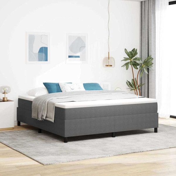 vidaXL Boxspringbett Hellgrau und Weiß 203 x 180 x 60 cm Cordstoff, 3337477