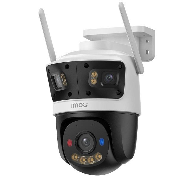 Imou Cruiser Triple intelilgente PTZ WLAN-Überwachungskamera mit drei Objektiven, Personen- und Fahrzeugerkennung, rot-blau Warnungslicht, Wi-Fi 6, imctr3