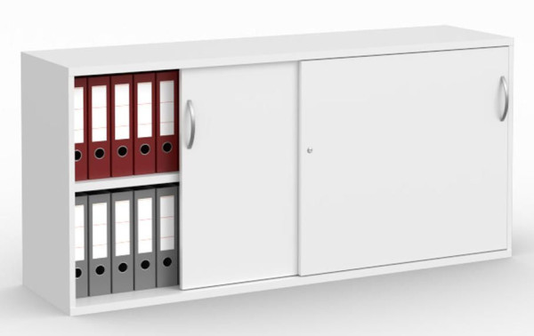 Deskin Schiebetürenschrank MULTI M pro, Dekor weiß, B 1600 x H 780 x T 420 mm, 294465