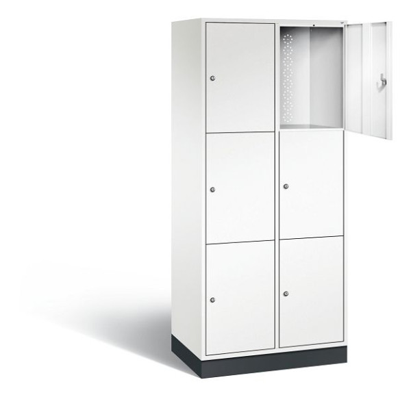 C+P XL-Schließfachschrank Intro, H1950xB820xT490mm, Farbe: Verkehrsweiß, 8370-202 S10146