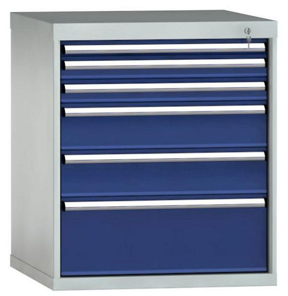 KLW Schubladenschrank 850 x 725 x 750 mm H x B x T, Einbaumaß: 750 mm, Einteilung: 36x36 Einheiten, VU / 200 kg, SGB0850-06UP-001