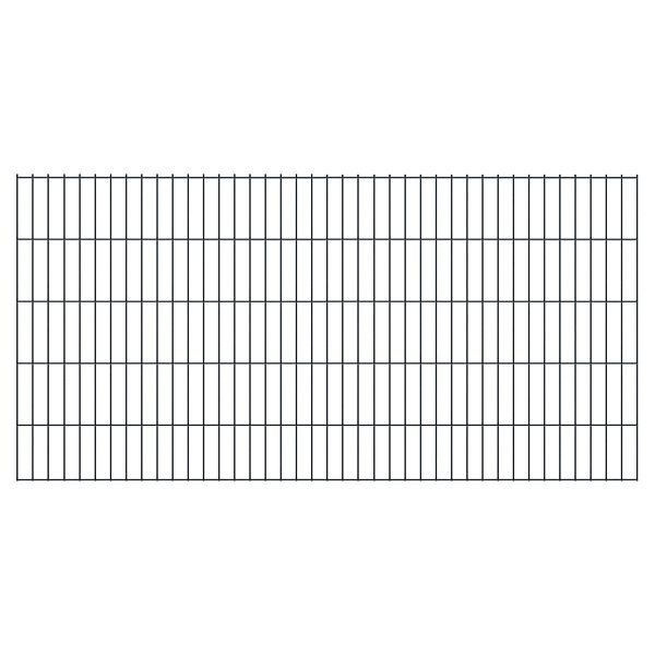 T&J BASIC Doppelstabmatte ANTHRAZIT, 200 x 100 cm, RAL 7016, Stäbe 6/5/6, MW 50/200 mm, 44322