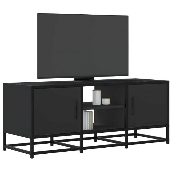 vidaXL TV-Schrank Schwarz 100x35x41 cm Holzwerkstoff und Metall, 848834