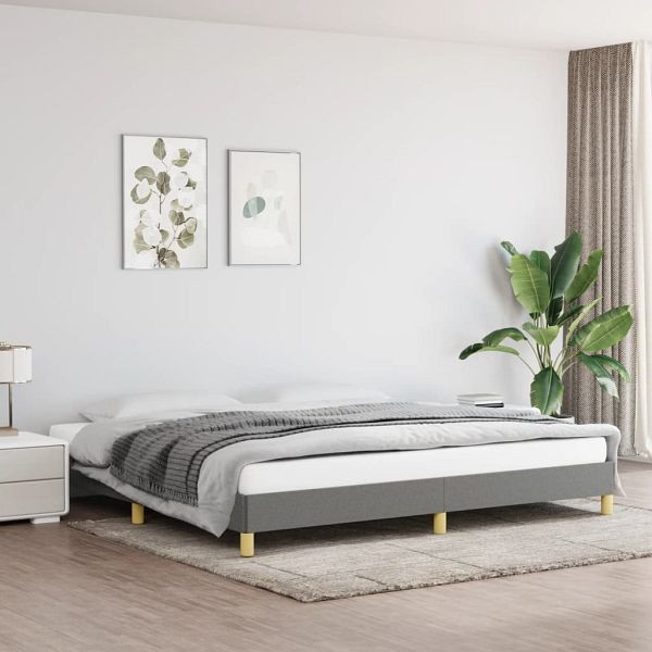 vidaXL Bettgestell Dunkelgrau 200x200 cm Stoff, 346843, 8720287168928