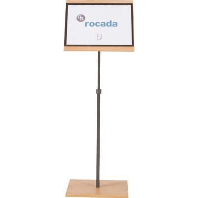 Rocada Stehpult Natural, für Format A3 hoch/quer, mit magnetischem Dokumentenhalter, Maße 400 x 300 x 1000-1320 mm, NAT0706