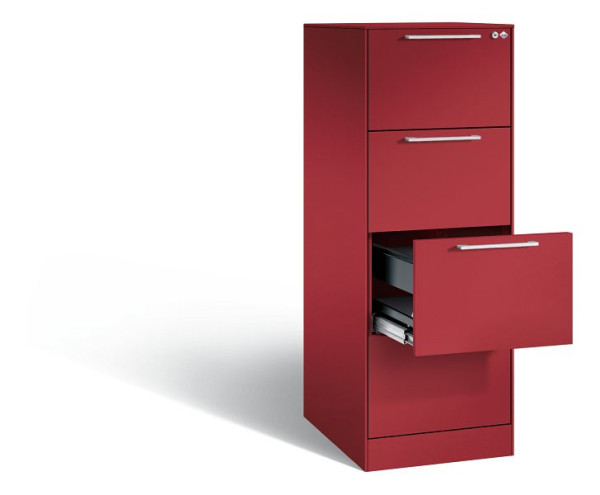 C+P Hängeregistraturschrank Asisto, H1310xB440xT600mm, Farbe: Rubinrot, Bügelgriff, 146225-411 S10028