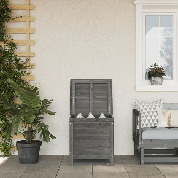 vidaXL Gartentruhe Anthrazit 50x49x56,5 cm Massivholz Tanne, 364750