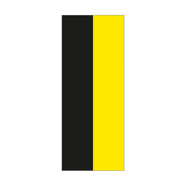 Stein HGS Landesflagge Baden-Württemberg (ohne Wappen), 300x120cm, FlagTop 110 g/m², für Fahnenmasten 7m mit Hohlsaum für Ø 4cm Ausleger, 26084