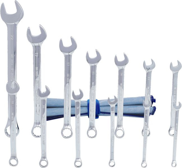 KS Tools CHROMEplus Ringmaulschlüssel-Satz, abgewinkelt, 13-teilig, 518.0643