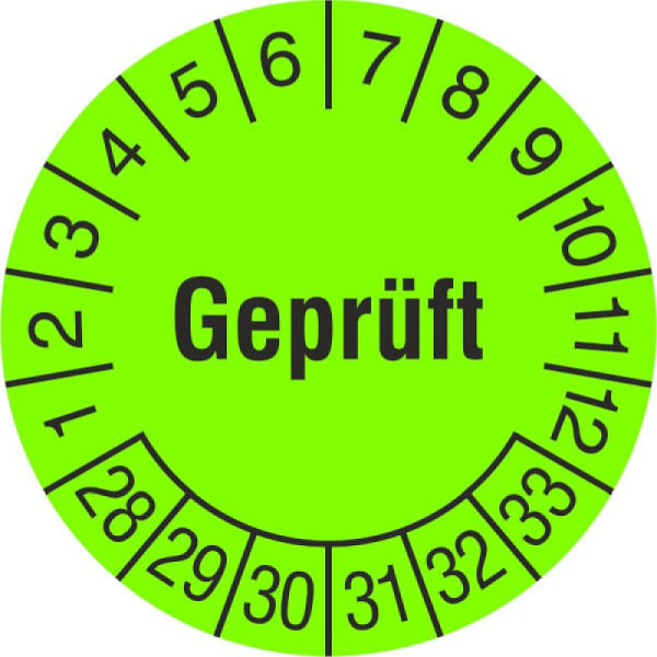 Stein HGS Prüfplaketten ohne Jahresfarbe (6 Jahre), 2028-2033, 31.c7017-28