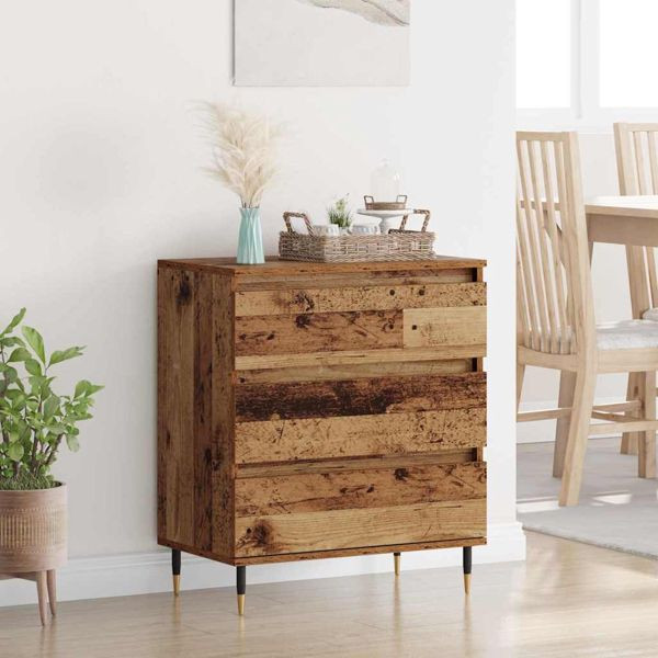 vidaXL Sideboard mit Schubladen Altholz 60 x 35 x 70 cm Holzwerkstoff, 881944