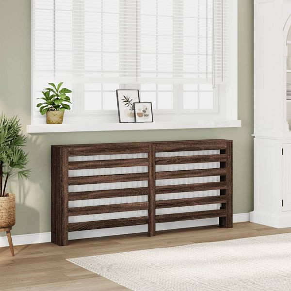 vidaXL Heizkörperverkleidung Braun Eiche 175x20x82 cm Holzwerkstoff, 852714