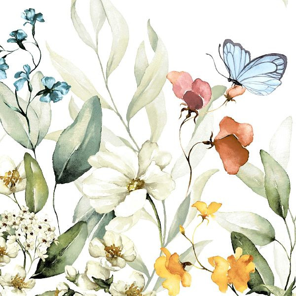 PAPER+DESIGN Cocktailservietten Frühjahr Blumen - 25 x 25 cm, VE: 20 Stück, 205036
