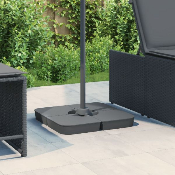 vidaXL 4-tlg. Kreuzfuß-Schirmständer-Set 100 kg PP, 847444