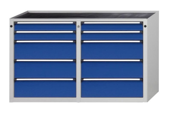 ANKE Werkbänke Beistellschrank, Modell 204, 1275 x 615 x 850 mm, RAL 7035/5010, Wanne, 600.120