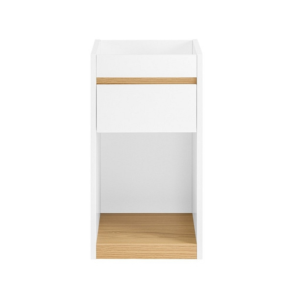 SoBuy Nachttisch mit einer Schublade Weiß 35x30x55 cm, Modern, FBT137-W
