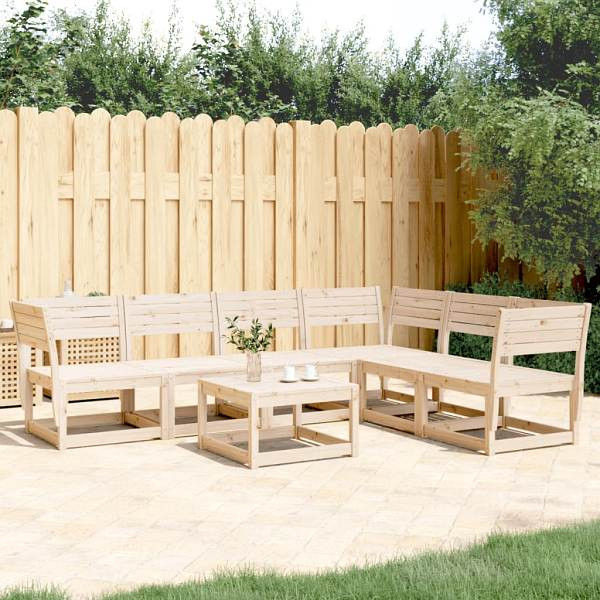 vidaXL 6-tlg. Garten-Sofagarnitur Massivholz Kiefer, 3217015