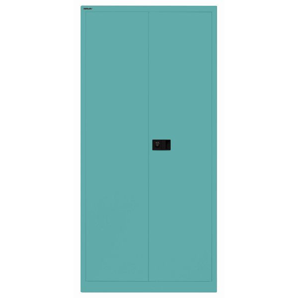 Bisley Flügeltürenschrank UNIVERSAL, 4 Fachböden für 5 Ordnerhöhen, Breite 914 mm, Tiefe 400, 659 aquamarin, Belastbarkeit: 80kg je Fachboden, E782A04G659