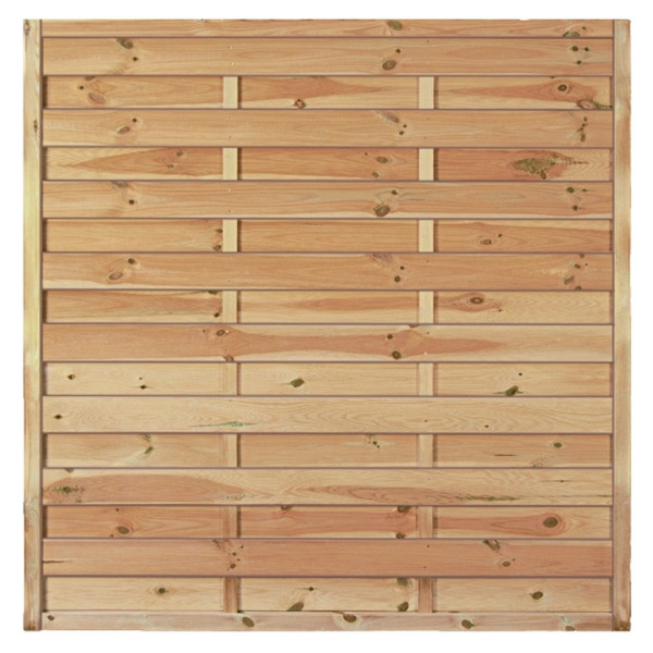 T&J Maxi-Massiv-Zaun 150 x 150 cm, Rahmen 45/45 mm, kdi grün, Lamellen geriffelt & geschraubt, 11008