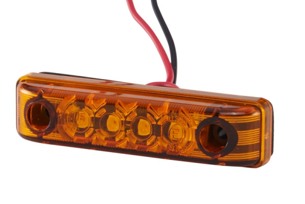 HELLA VALUEFIT Seitenmarkierungsleuchte, Valuefit, LED, 12V, Schraubanschluss/Anbau, Lichtscheibenfarbe: gelb, Kabel: 150mm, links/rechts, 2PS 357 010-001