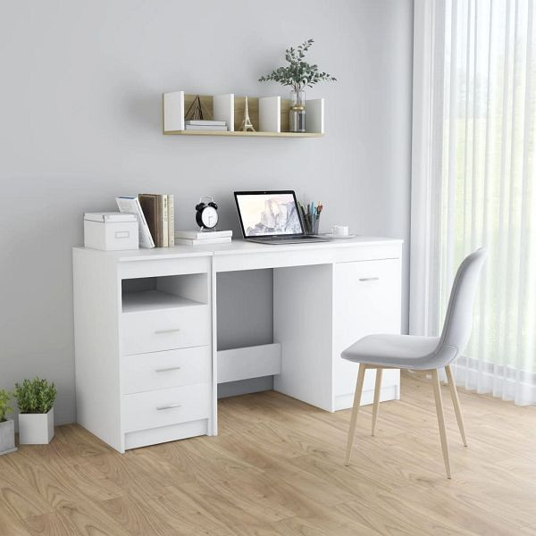vidaXL Schreibtisch Weiß 140x50x76 cm Holzwerkstoff, 3054780