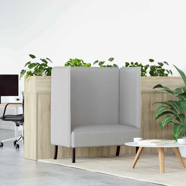 vidaXL Hoher Rücken Sofa Wolkengrau 109 x 56 x 121 cm Stoff, 42010842