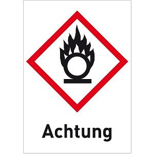 Moedel Oxidierend (GHS 03) Achtung, Folie, 52x74 mm, VE: 500 Stück/Rolle, 56372