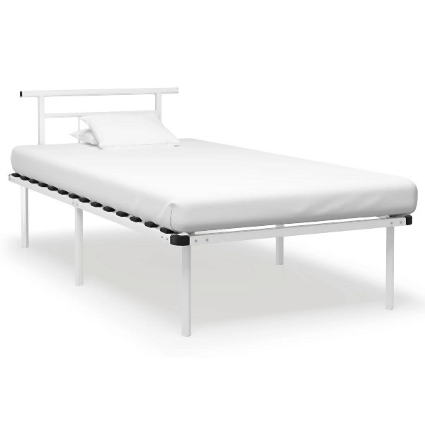vidaXL Bettgestell Weiß Metall 100x200 cm, 324824, 8720286162934