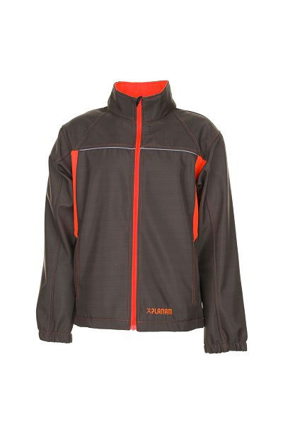 Planam Basalt Neon Softshelljacke, oliv/orange, Größe L, 6292052