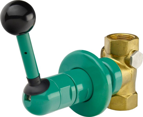 KWC Notduschventil, Unterputz, grün, 60 l, Kipphebel, Einbautiefe 35-60 mm, 2000101128