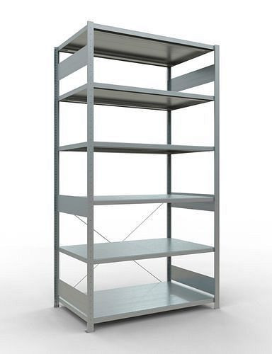 Schulte Fachbodenregal, Grundfeld, 6 Lagerebenen, Kreuzstrebe, Fachlast 250 kg, 1360 x 836 x 2500 mm, 278775