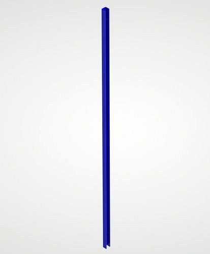 TTS Trennwandsystem 9200, Wandanschlußprofil, ultramarinblau, H 2000 mm, 285236