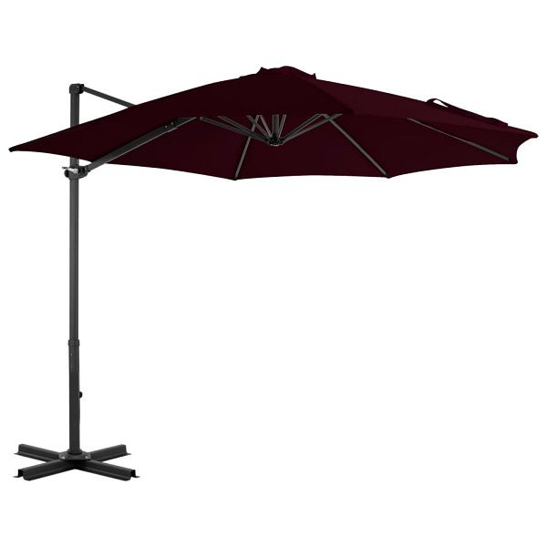 vidaXL Ampelschirm mit Aluminium-Mast Rot 300 cm, 312306