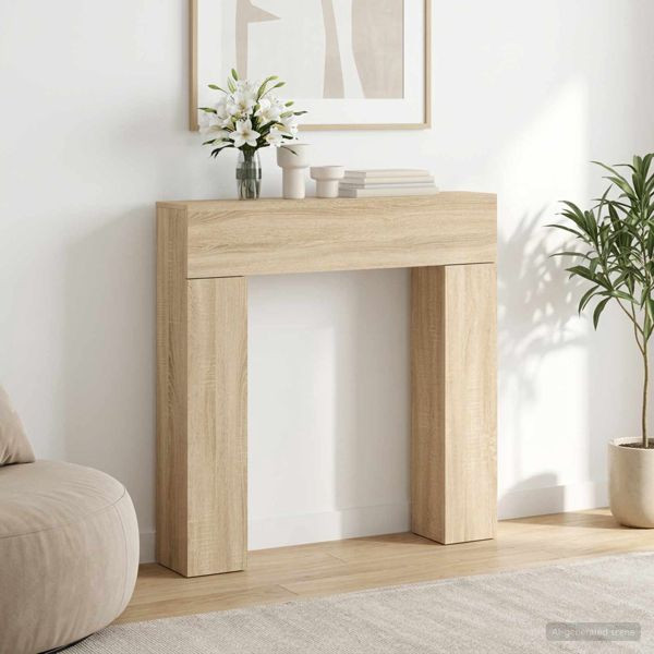 vidaXL Kaminumrandung Sonoma 102 x 18 x 100,5 cm Holzwerkstoff, 8006600
