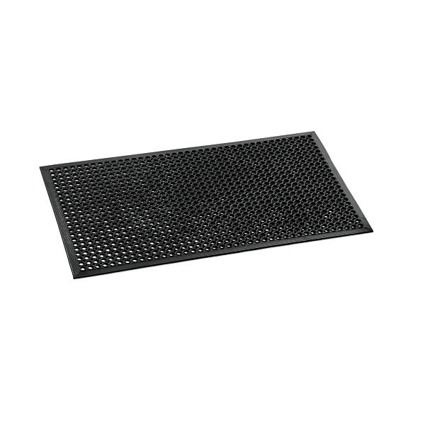 WAS Fußbodenmatte, 152,5 x 91,5 x 1,2 cm, schwarz, Gummi, 9980152