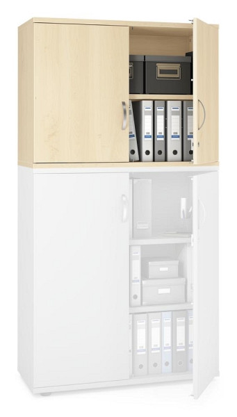 Deskin Flügeltüren-Aufsatzschrank MULTI M pro, Dekor: Ahorndekor, BxHxT: 1000 x 750 x 420 mm, 250540