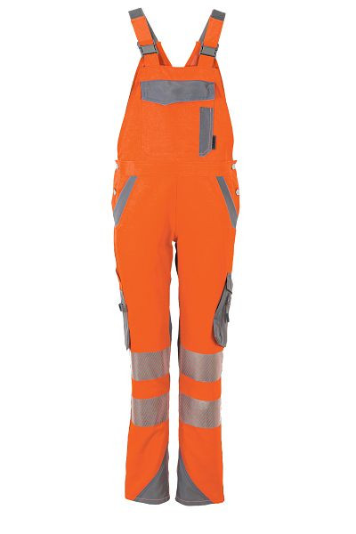 Planam Norit Warnschutz Damen Latzhose orange/zink 48, 5935048