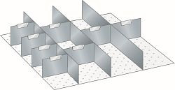 LISTA Set Trennwände (BxTxFH) 500x600x75mm, 10-teilig, 56.175.000
